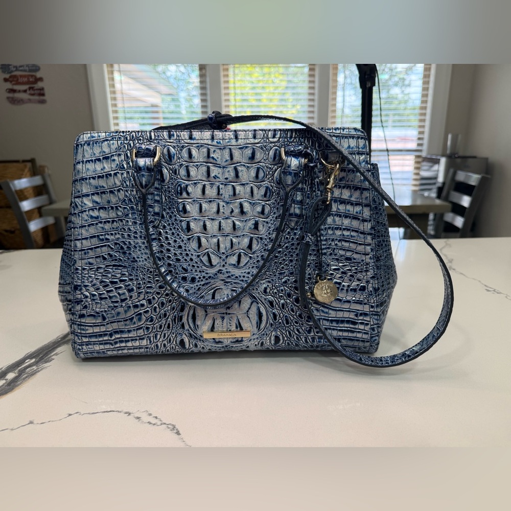 Brahmin Small Finley Coastal Blue